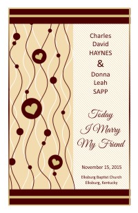 Wedding Program Cover Template 14C - Version 4